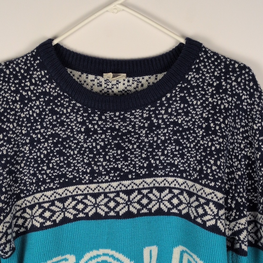Baby It's Cold Spell Womens Large Snowflake Long Sleeve Warm Crew Neck Sweater - Picture 4 of 10